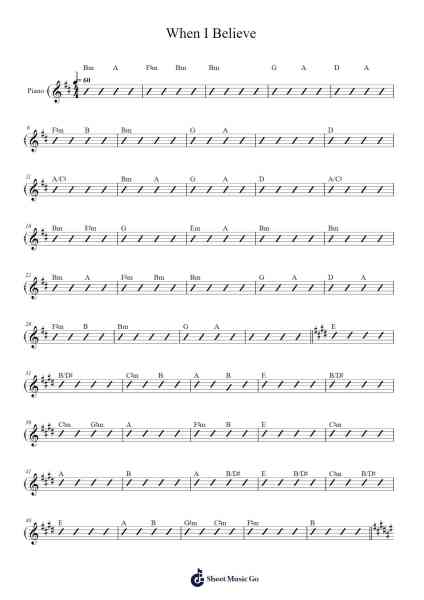 When I Believe Sheet Music by anhthi27112001-Arr.Joanvieve