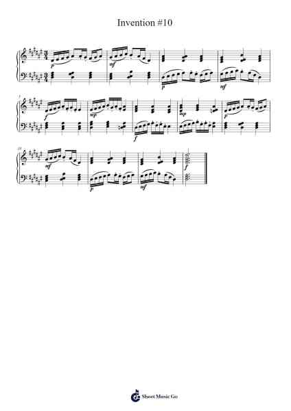 Invention #10 Sheet Music by A. Ray-Arr.Yorkkim