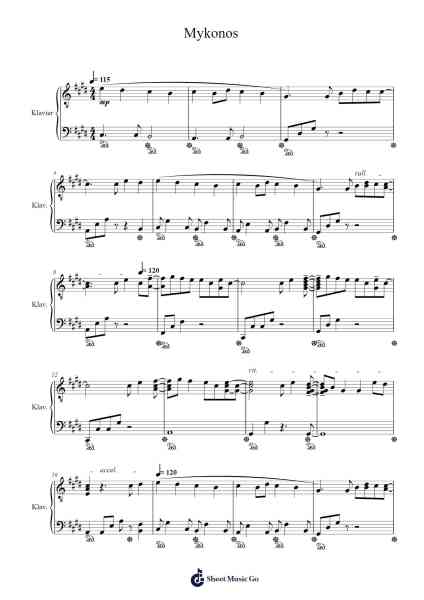 Mykonos Sheet Music by Fleet Foxes-Arr.Humglas Leathus