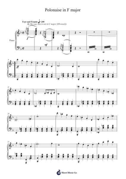 Polonaise in F major Sheet Music by undefined-Arr.Flowerthan