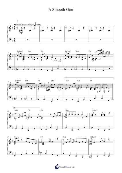 A Smooth One Sheet Music by Benny Goodman-Arr.Joneshouse