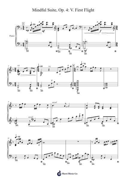 Mindful Suite, Op. 4: V. First Flight Sheet Music by Vanral-Arr.Derwy Joylogg