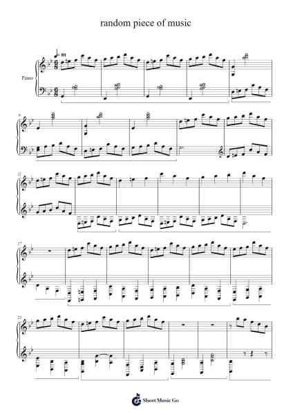 random piece of music Sheet Music by Rontrice-Arr.Larlice Hewphil