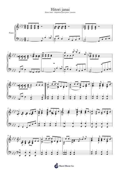 Hitori janai Sheet Music by DEEN-Arr.Walshac