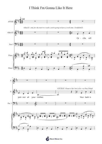 I Think I'm Gonna Like It Here Sheet Music by GRACE-Arr.Blabott