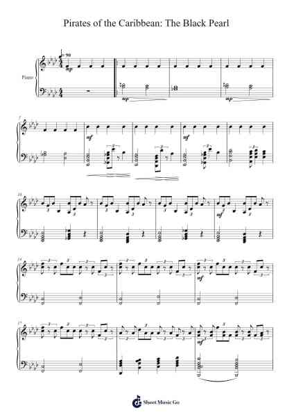 PIRATES OF THE CARIBBEAN: THE BLACK PEARL Sheet Music by Martin O'Donnell/Michael Salvatori-Arr.Turdrea