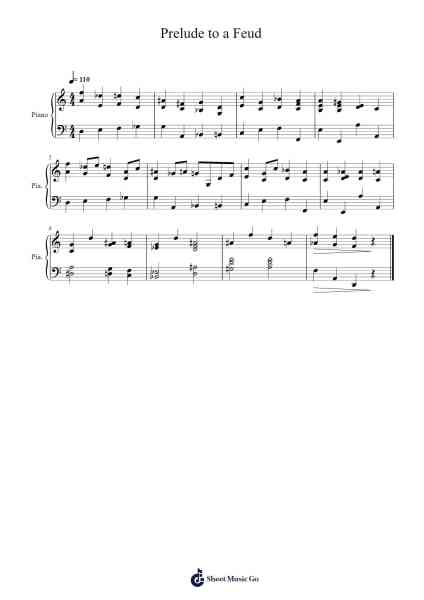 Prelude to a Feud Sheet Music by Browndn Blachards-Arr.Wildmy