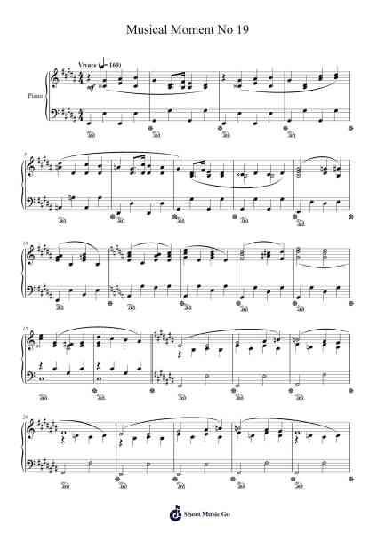 Musical Moment No. 19 Sheet Music by Hrvoje Staneković-Arr.Pagdrow Kathrin
