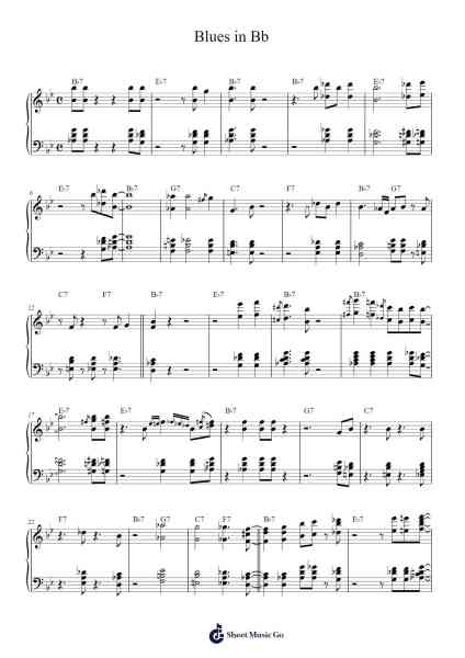 Blues in Bb Sheet Music by Unknown author-Arr.Montor
