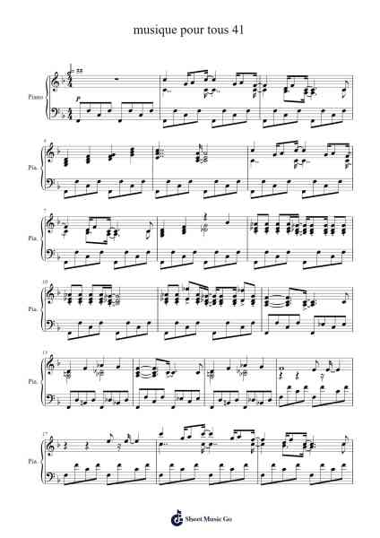 musique pour tous 41 Sheet Music by Pierre Coutant-Arr.Kerrdutt Anda