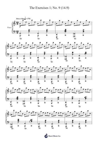 The Exercises 1; No. 9 (14.9) Sheet Music by Hicksne-Arr.Gadam