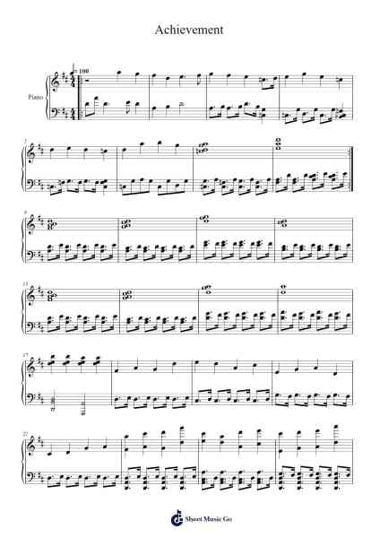 Achievement Sheet Music by Clarkges-Arr.Joedrich