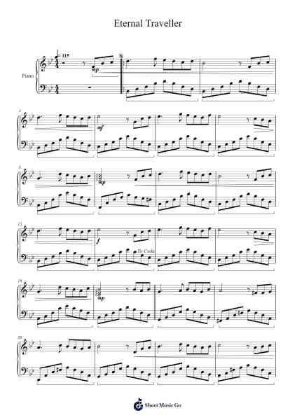 Eternal Traveller Sheet Music by Masao Aichi-Arr.Gailmag