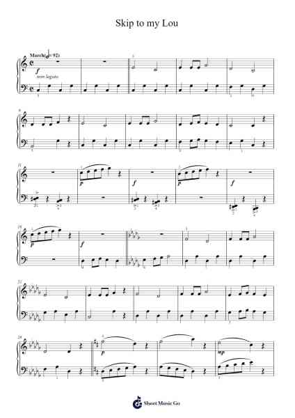 Skip to my Lou 樂譜由 Misc Traditional - 編曲 Trund Milsoll