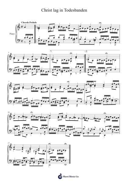Christ lag in Todesbanden, BWV 625 Sheet Music by Johann Sebastian Bach-Arr.Jonessibyl Midsopp