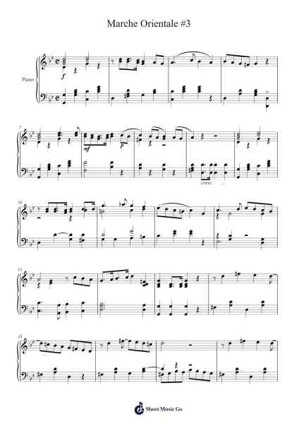 Marche Orientale #3 Sheet Music by Wadia Sabra-Arr.Beernoel Oisensharp
