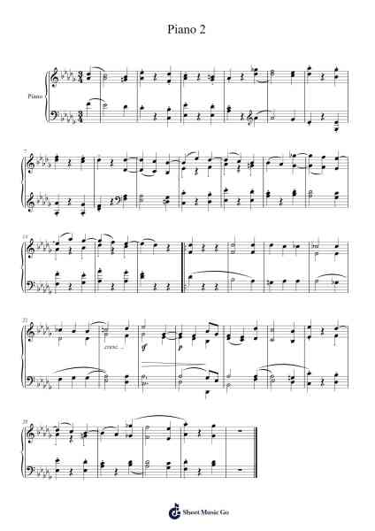 Piano 2 Sheet Music by Picius-Arr.Chrismay Penniah