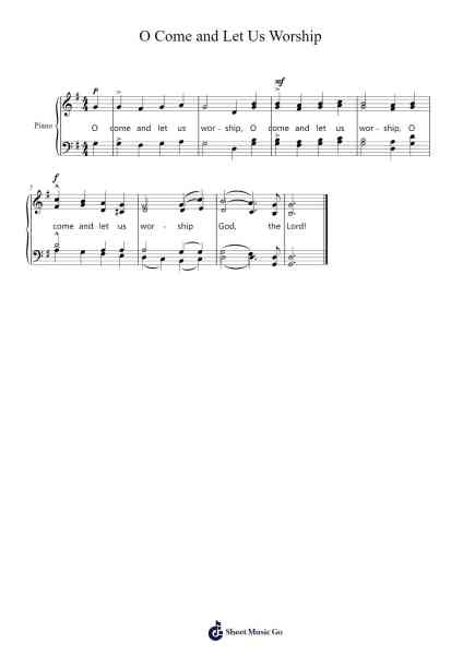 O Come and Let Us Worship Sheet Music by Wade's Cantus Diversi-Arr.Reylot