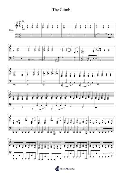 The Climb Sheet Music by MrBarnabasCook-Arr.Kirkjoel