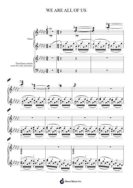 WE ARE ALL OF US Sheet Music by Hugnold-Arr.Ldad Jeanvan
