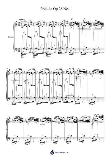 Prelude Op. 28 No. 1 in C Major Sheet Music by Ludwig van Beethoven-Arr.Stelbush Freglas