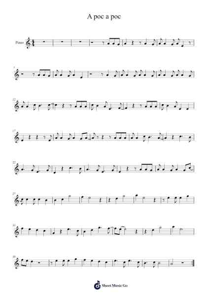 A poc a poc Sheet Music by Doctor Prats-Arr.Aslan Wordford