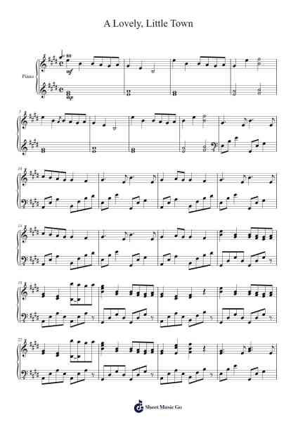 A Lovely, Little Town Sheet Music by Brandon Hesslau-Arr.Evertrine Curcent