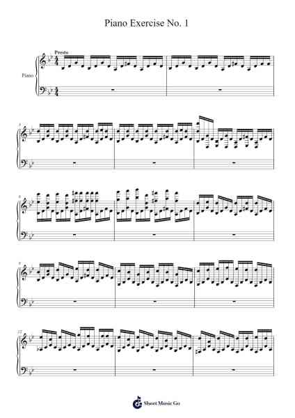 Piano Exercise No. 1 Sheet Music by John Paulenich III-Arr.Loborn Chadrie