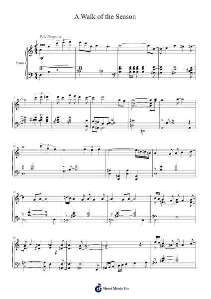 A Walk of the Season Sheet Music by Toursbur-Arr.Matlas