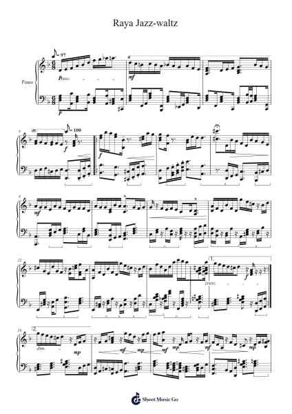 Raya Jazz-waltz Sheet Music by Lukas Ramboer-Arr.Sounoel