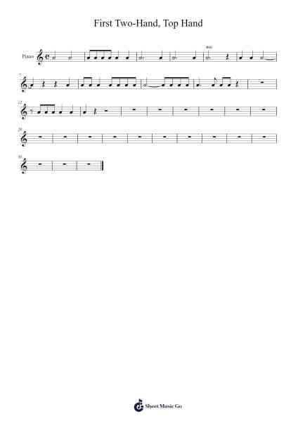 First Two-Hand, Top Hand Sheet Music by undefined-Arr.Charmie