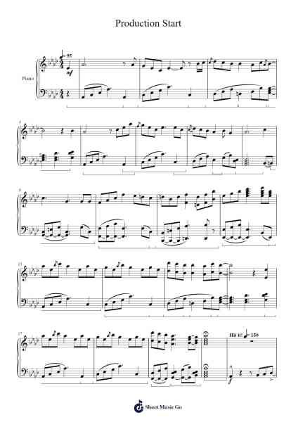 Production Start Sheet Music by Lucas Poole-Arr.Gwenje Cookmike