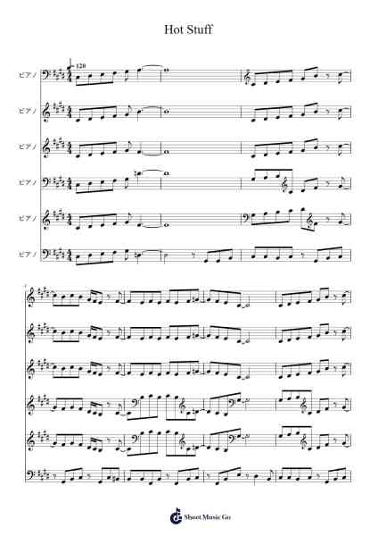 Hot Stuff Sheet Music by -Arr.Sherkes Dofrank