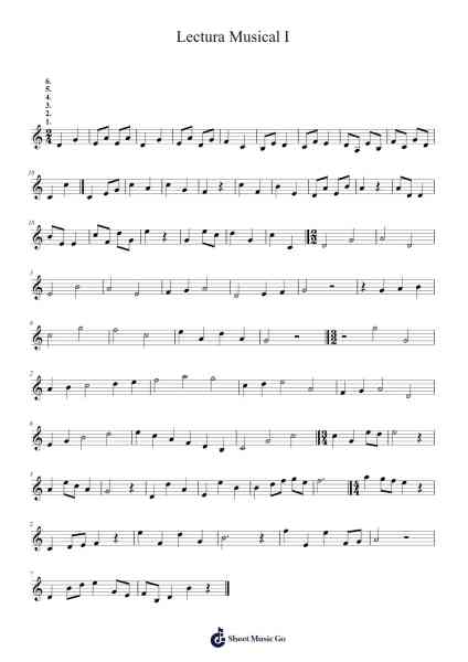 Lectura Musical I Sheet Music by Unknown author-Arr.Barlo Osford