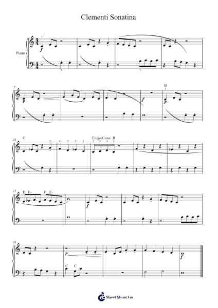 Sonatina Sheet Music by Muzio Clementi-Arr.Barlo Osford