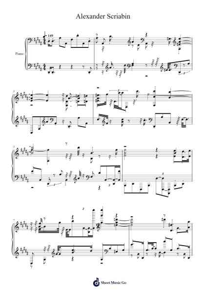 Alexander Scriabin Sheet Music by Alexander Scriabin-Arr.Brookecan