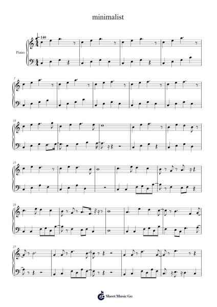 minimalist Sheet Music by -Arr.Keyed Kakuk