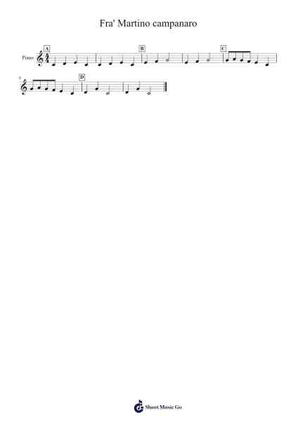 Fra' Martino campanaro Sheet Music by undefined-Arr.Quenram