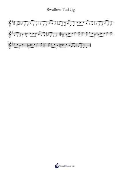 Swallow-Tail Jig Sheet Music by Patgilboh-Arr.Harjo