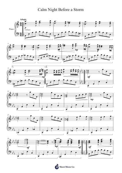 Calm Night Before a Storm Sheet Music by Łukasz Matylla-Arr.Fesey Elroyrian