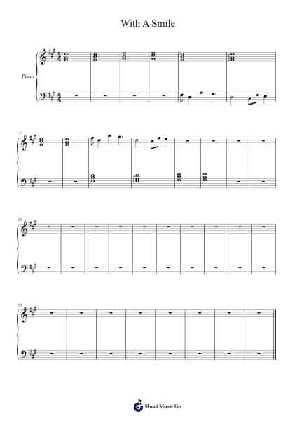With A Smile Sheet Music by -Arr.Buckclough Woogold