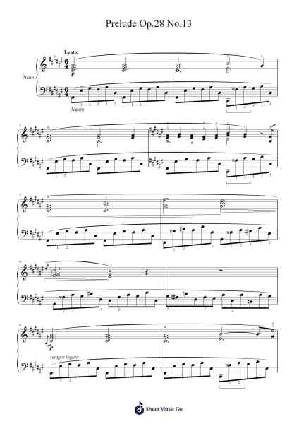 Prelude Op. 28 No. 13 in F♯ Major Sheet Music by Frédéric Chopin-Arr.Chrisver