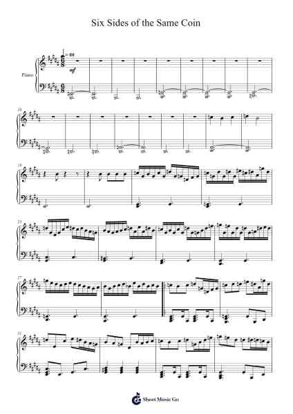 Six Sides of the Same Coin Sheet Music by Blanclark-Arr.Osworth Gosca