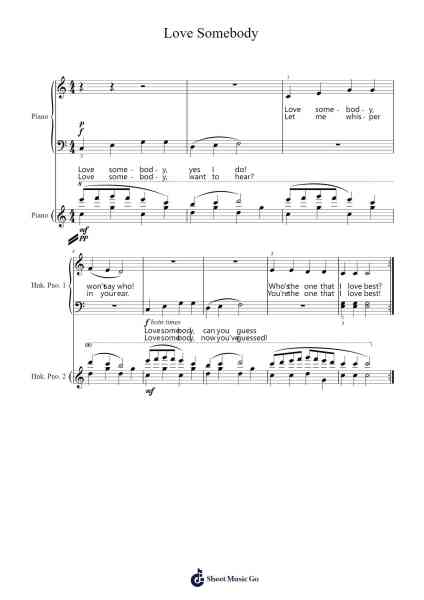 Love Somebody Sheet Music by Willard A. Palmer-Arr.Joanbar Crichniel