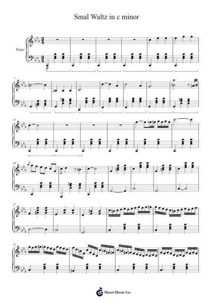 Waltz in C Minor Sheet Music by 193470-Arr.Mattkell Eushop