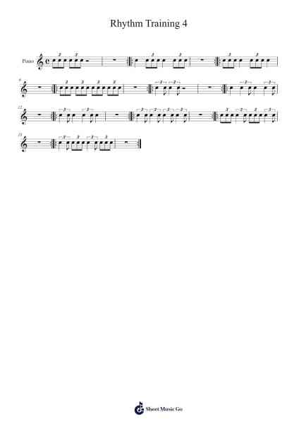 Rhythm Training 4 Sheet Music by Agnice-Arr.Hamclaire