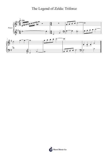 The Legend of Zelda: Triforce Sheet Music by Koji Kondo-Arr.Bartcent Whitegreve