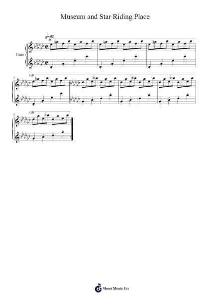 Museum and Star Riding Place Sheet Music by Hirokazu Ando-Arr.Bulwatt Beergrant
