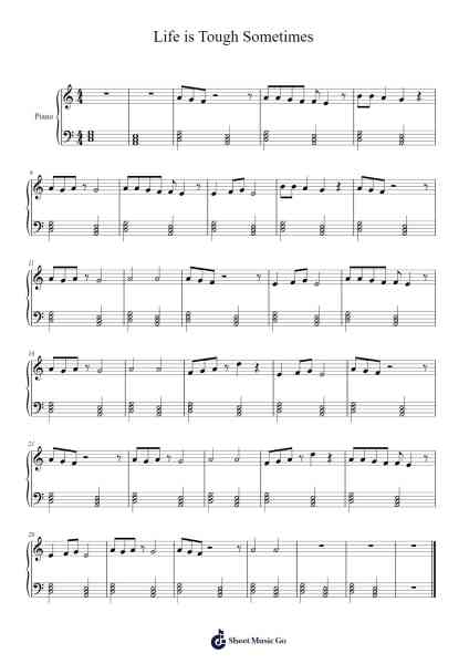 Life is Tough Sometimes Sheet Music by Fasthutt Becktout-Arr.Bushdiah Kenthood