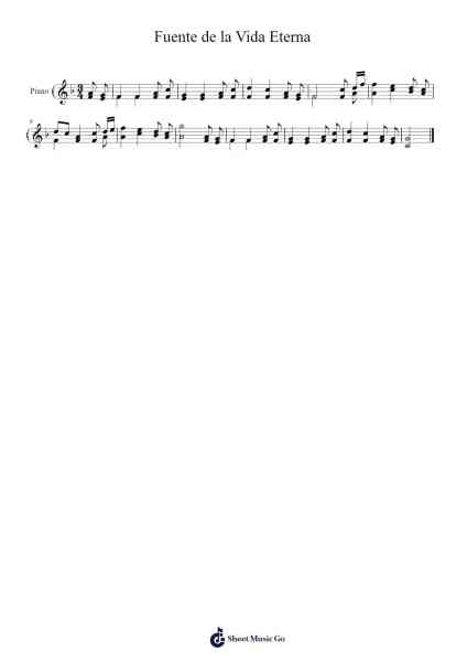 Fuente de la Vida Eterna Sheet Music by Priscaz-Arr.Vicvey Cotge